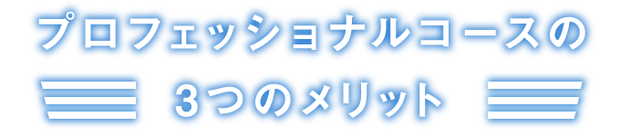 プロフェッショナルコースの3つのメリット