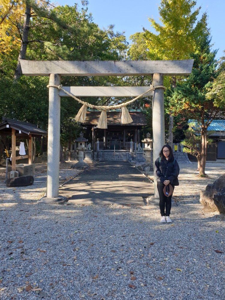 In front of Nishio Shrine