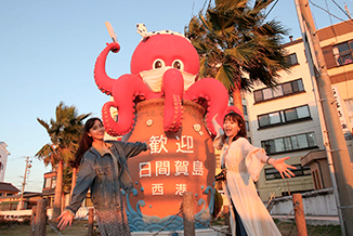 タコのモニュメントの画像