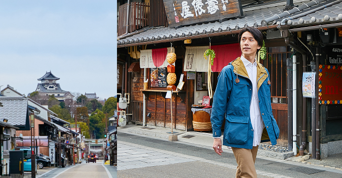 比較的人が少ない朝の城下町は、清々しい空気に心が洗われる。