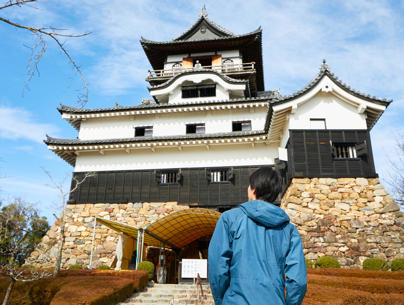 国宝 犬山城の朝の風景