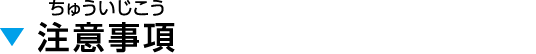 注意事項