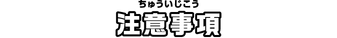 注意事項
