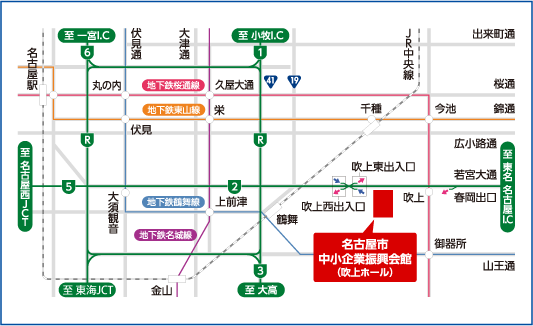 名古屋会場への地図